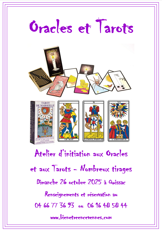 Affiche oracles et tarots octobre 2025